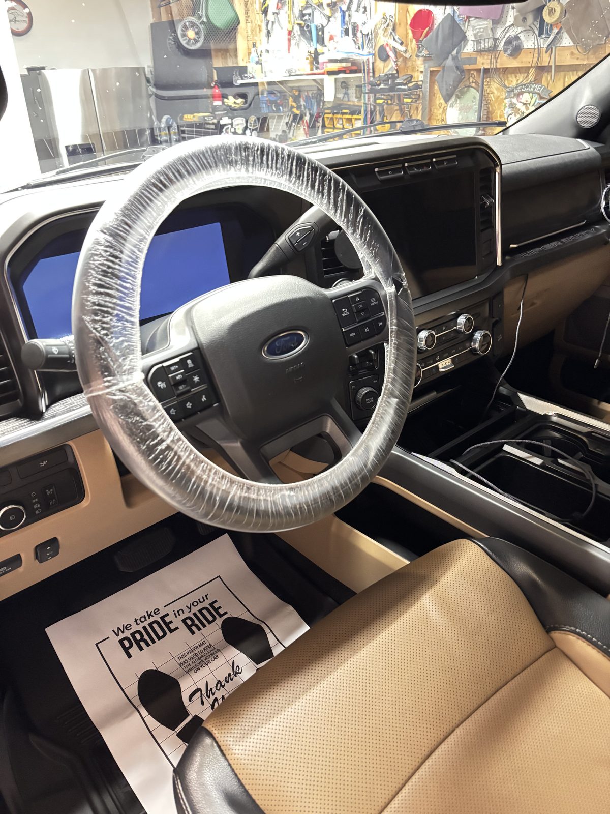Eric's Ford F-250 interior after a detail